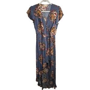 Altard State Floral Dress Womens S Hi Low Maxi Romantic Western Cottagecore Boho